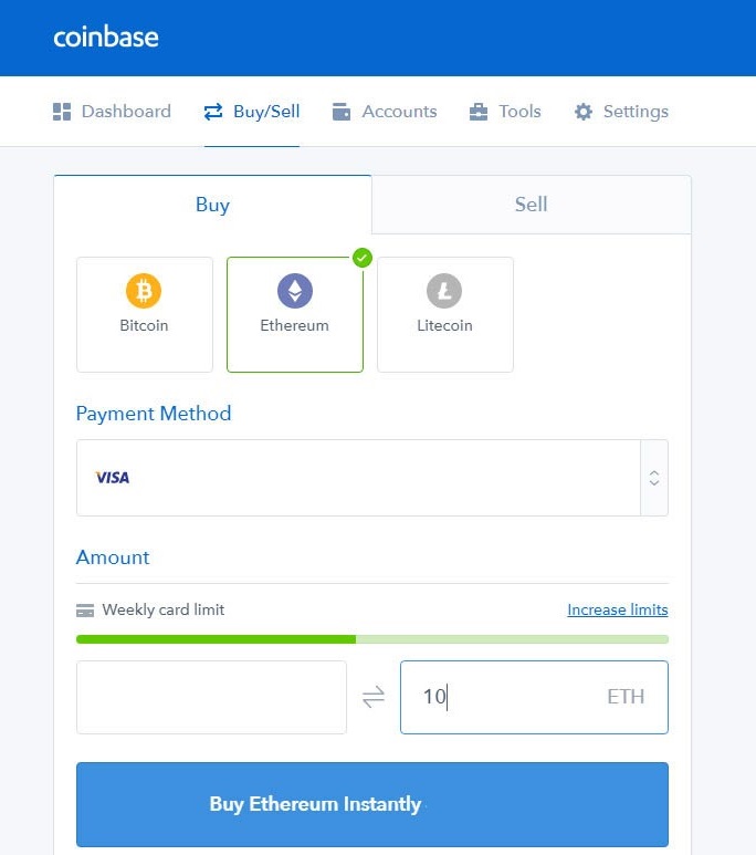 Coinbase ETH Purchase