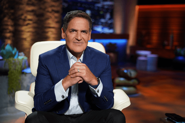 A photo of Mark Cuban in a studio