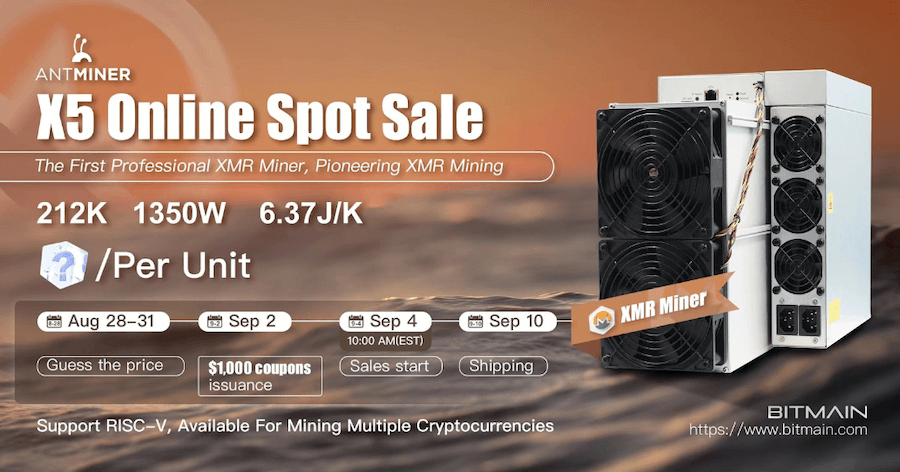 Bitmain introduces a professional XRM Miner – ANTMINER X5
