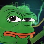 The meme frog pondering on crypto investments