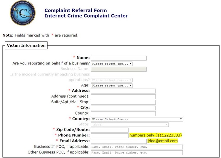 To return the funds, you must try to make a report. This is an example of a digital form to report a Bitcoin scammer