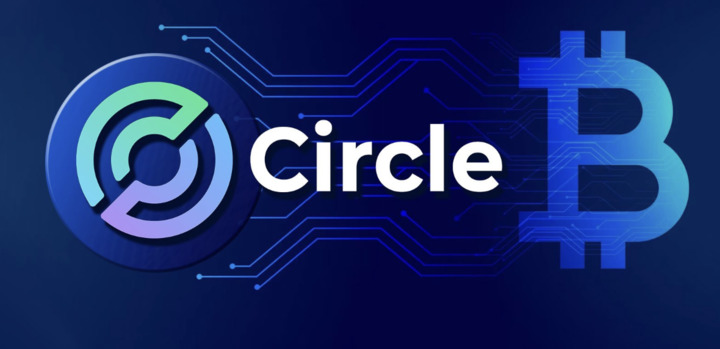 The Circle logo next to the Bitcoin logo