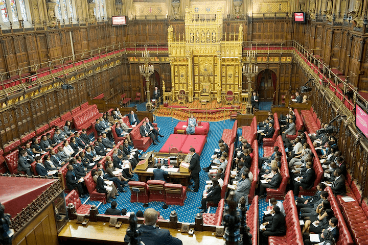 House of Lords, the upper house of the Parliament of the UK
