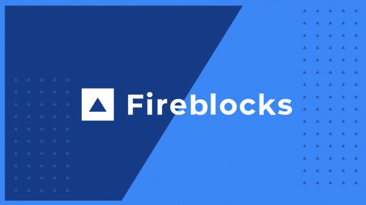 Fireblocks logo on blue background