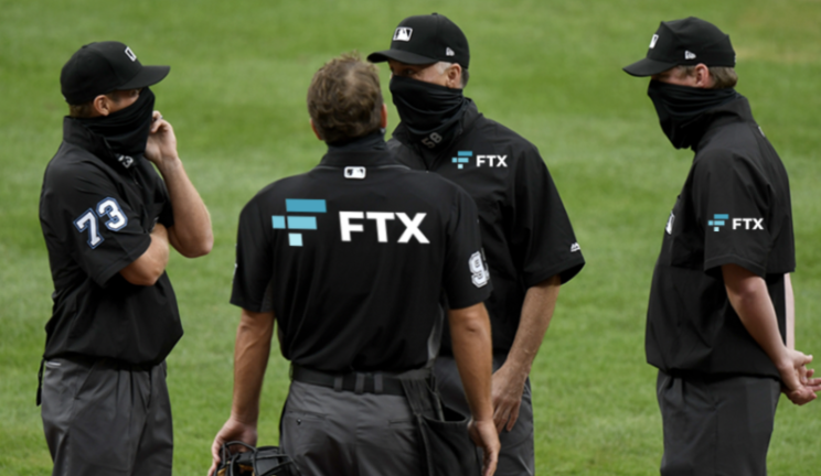 MLB wearing shirts with the FTX logo