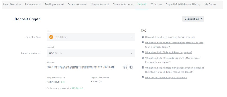 How to Deposit Crypto to KuCoin