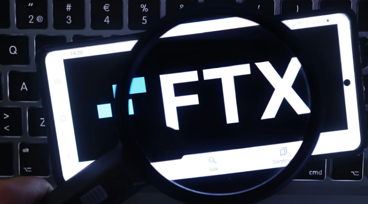 FTX logo under a magnifying glass